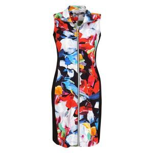 Dolcezza Floral Dress Size M Zipper Front Sleeveless NWT Summer Dress